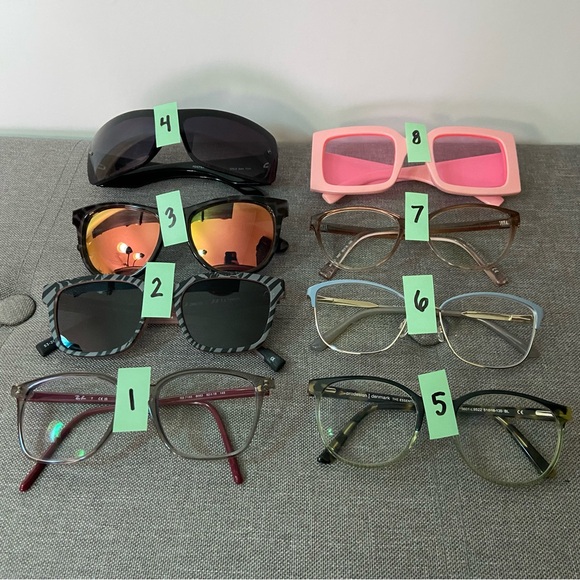 Designer Frames and Sunglasses Collection- price is for all 8 pairs - Picture 2 of 5